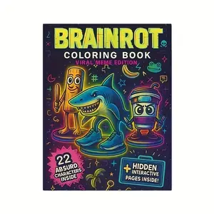 Ultimate Meme Coloring Book Gift, Includes 22 Celebrity Virus Characters, Designed for Gen Z & Alpha Humor Lovers, Hidden Pages, Perfect for Adults & Teens