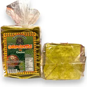 Tostadas Cuadraditas with Cactus-Corn Chips