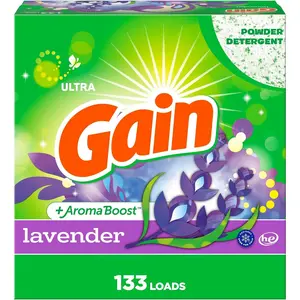 Gain Powder Laundry Detergent, Lavender Scent, 133 Loads, 123 OZ