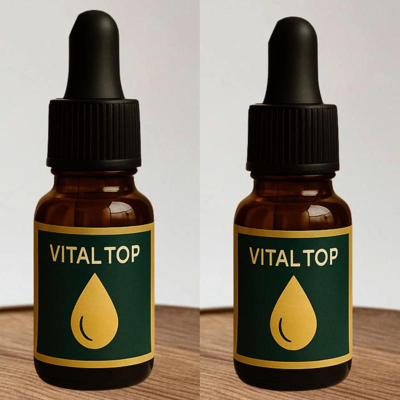 Vital Top Vitality Oil Boosting Formula for Men 10 ml Nourishing Jojoba Ginseng Body Care Blend Herbal Cosmetic Confidence Boosting Revitalizing