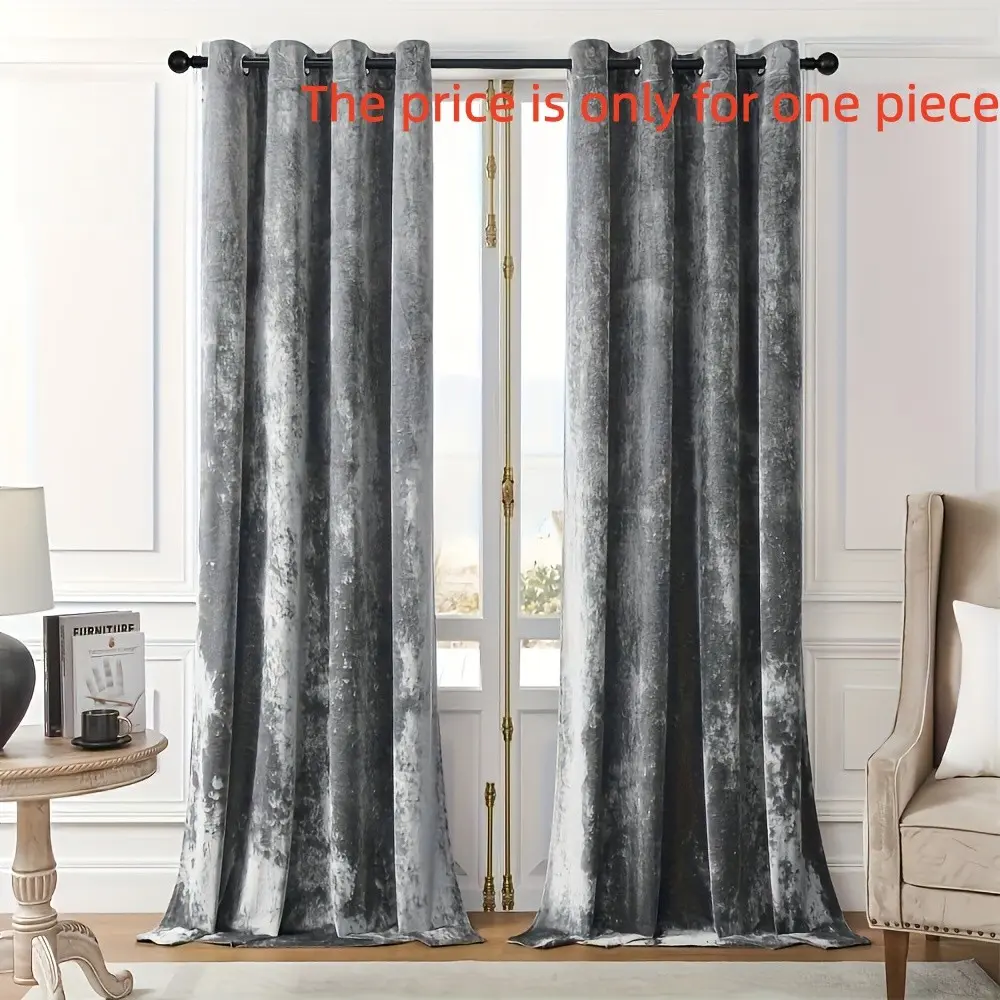 1pc Thick Velvet Curtain, Custom High-End Luxurious Blackout Curtain, Elegant Two-Sided Design, Perfect for Home Decor