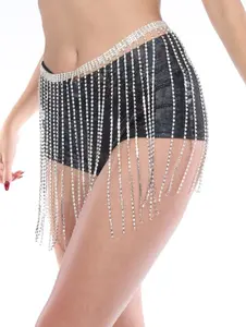 Rhinestone Fringes Belt