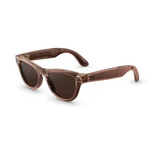 Ray-Ban Meta Skyler (Gen 2) Shiny Transparent Peach Transitions® Brown Lenses