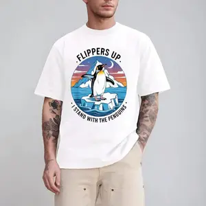 Flippers Up I Stand With The Penguins Graphic Tee Unisex TShirt, Political Humor Shirt 45759 2592