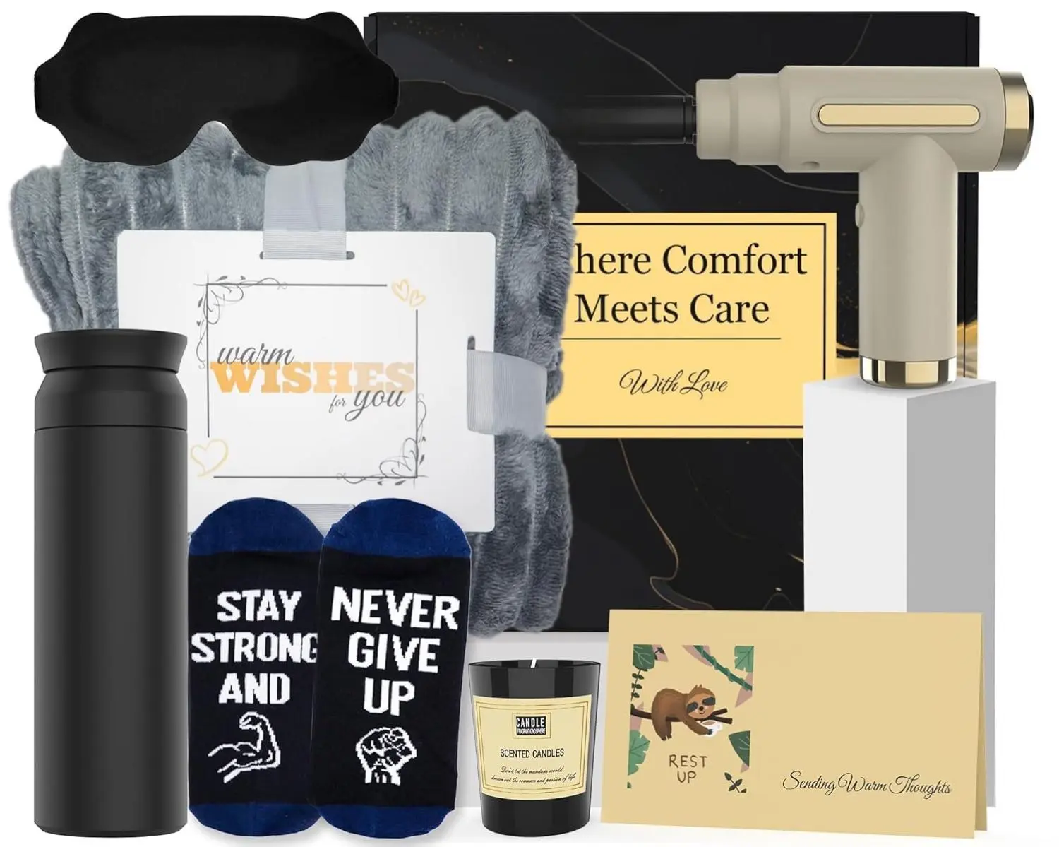 Father’s Day Gift, Get Well Soon Gifts for Men, Get Well Soon Gift Basket Men, Care Package for Man with Massage Gun, After Surgery, Cancer Gifts, Sympathy Gift Basket, Recovery, Birthday Gift for Men, Christmas Gifts for Men