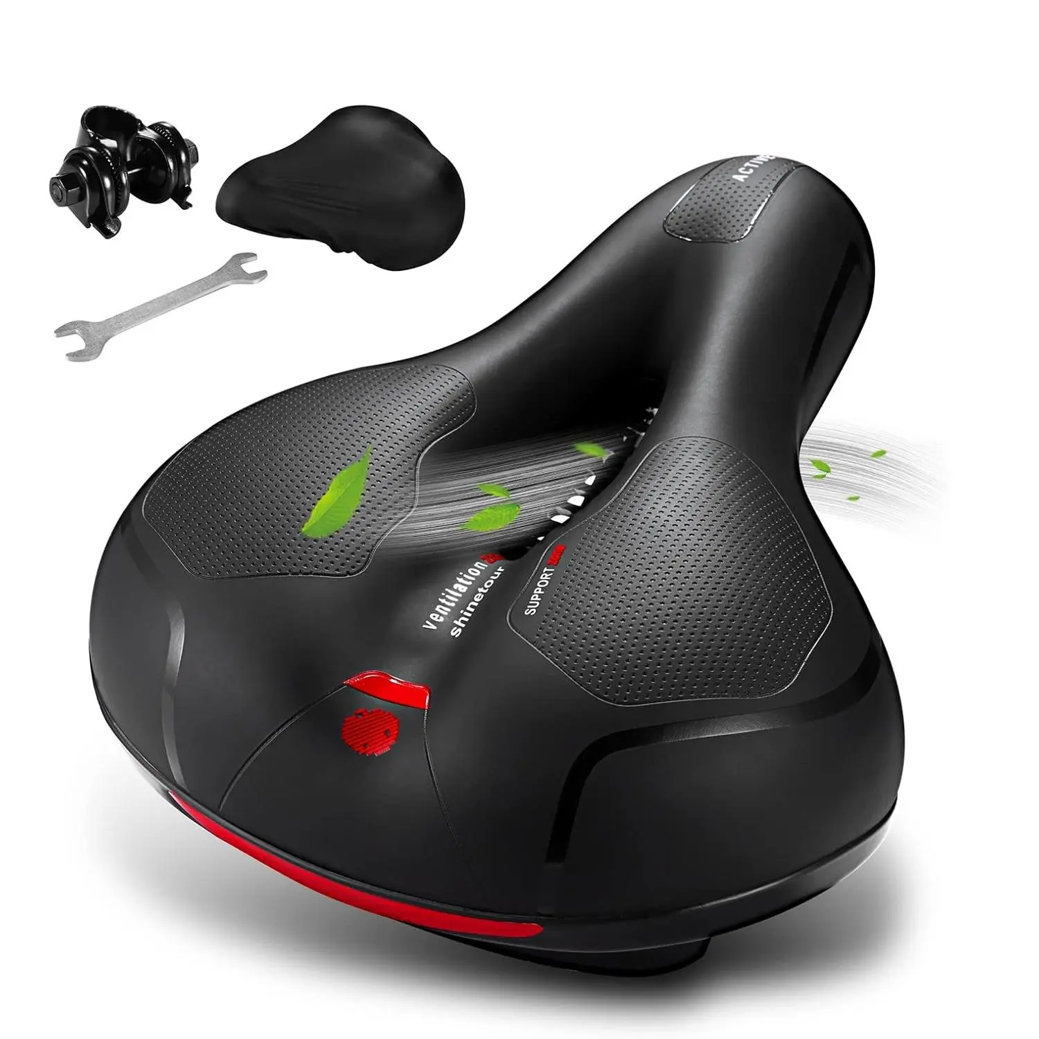 Silicone Bike Saddle, Mountain Bike Cushioned Ball Seat Cushion, Bike Big Butt Widened Soft Saddle, Comfortable Seat for Men & Women, Bike Accessories, Bicycle Parts