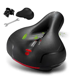 Silicone Bike Saddle, Mountain Bike Cushioned Ball Seat Cushion, Bike Big Butt Widened Soft Saddle, Comfortable Seat for Men & Women, Bike Accessories
