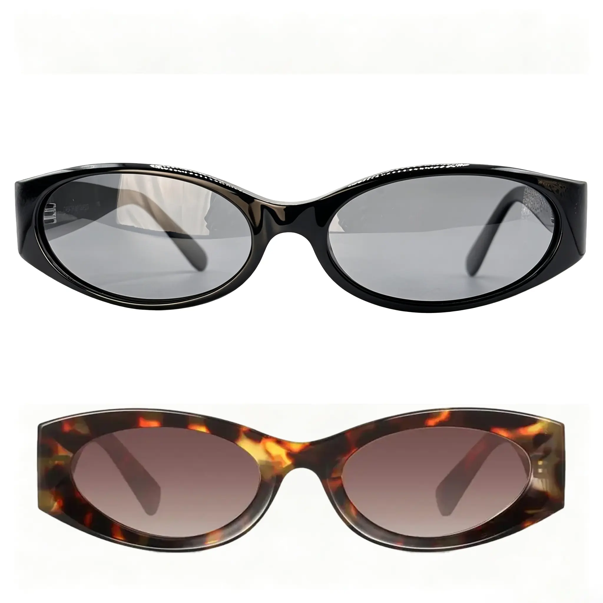 Black Round Sunglasses, Fashion Accessory UV-Protective Eyewear for Men-Women
