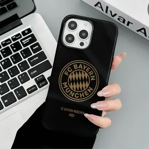 Black Gold Bayern is suitable for Apple iPhone16Promax phone case 15Plus matte 14pro 2-in-1 13 shockproof 12 new models