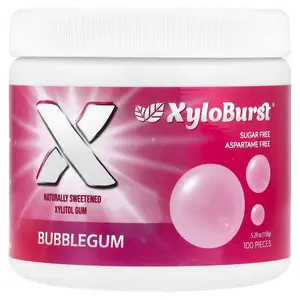Xyloburst Xylitol Gum, Bubble Gum, 100 Pieces, 5.29 oz (150 g)