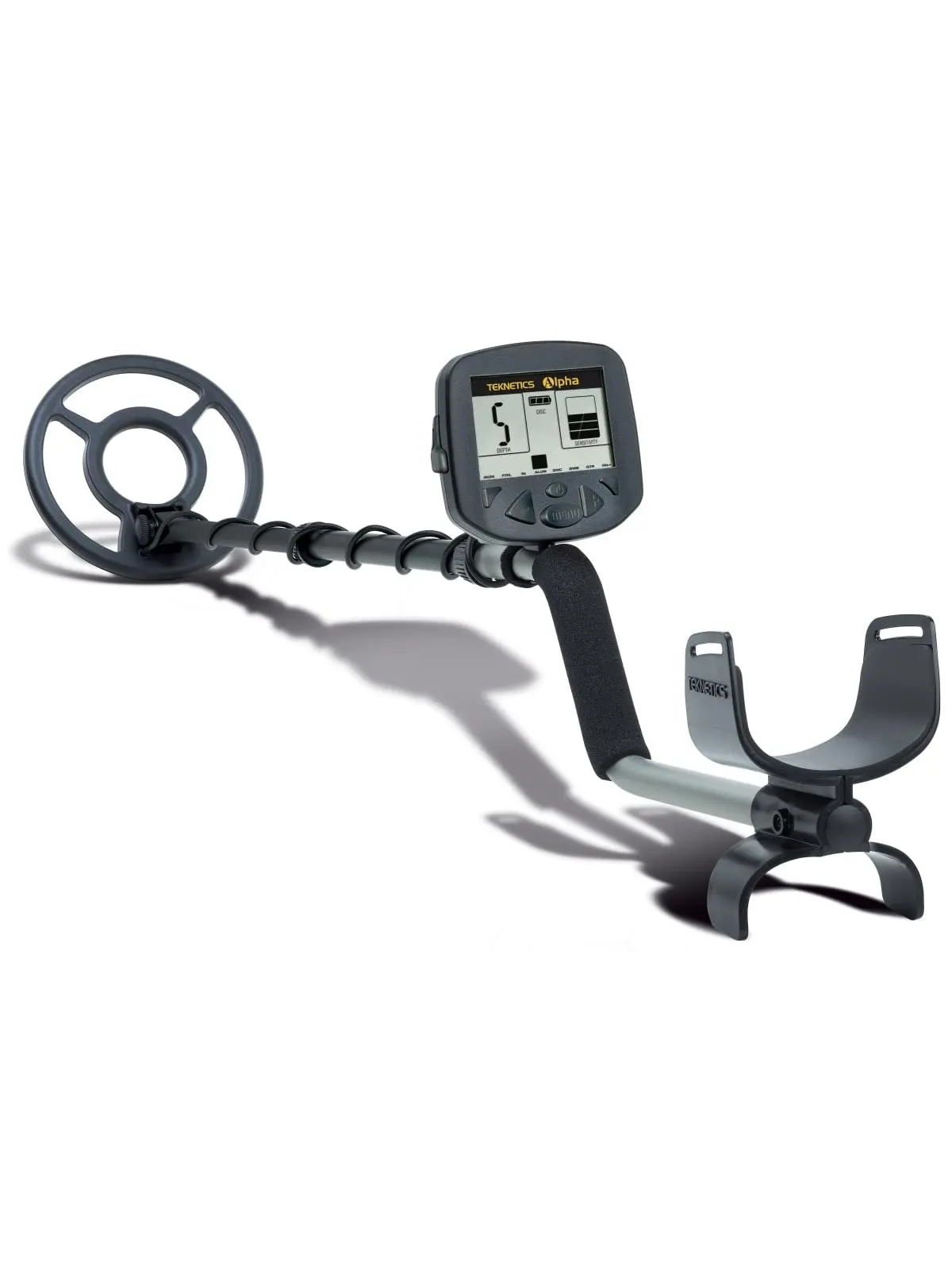 Teknetics DIGITEK Child Metal Detector with 7 in. Coil, Hand Grip, 2-Piece Adjustable Stem, 2.9 lbs Weight, 0-99 Target-ID Numbers, 3-Tone Audio