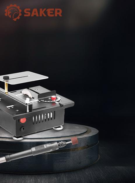 Saker Mini Table Saw, Multi-Functional Portable, 7 Speed Adjustment, Suitable for Metal, Wood, Aluminum Grinding and Cutting, Compact Design Outdoorfun