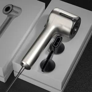 Ionic Hair Dryer, Fast-Drying with Brushless DC Motor, Salon Negative Ions Blow Dryer, No Heat Damage, Cold Button Light & Low Noise 2 Magnetic Nozzles
