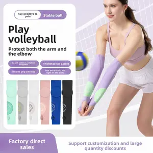Volleyball thickened anti-collision arm guard elastic anti-skid cover finger elbow guard wrist guard bouncing ball protective gear Copper Infused Sports Knee Sleeve balaclava jacket zip magnetic pink switch neck warmth street dirt back  visor breathable v