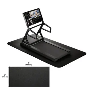 Treadmill Mat, Equipment Mat, Shock Absorbing Non-Slip, High Density PVC Floor Protector, Heavy Duty Vibration Dampening Water Resistant Mat for Spin Bike Elliptical Rowing Machine