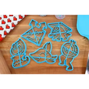 Deltarune Enemies Cookie Cutters - Tasque Manager, ViroVirokun, Rudinn, Popup, King Round