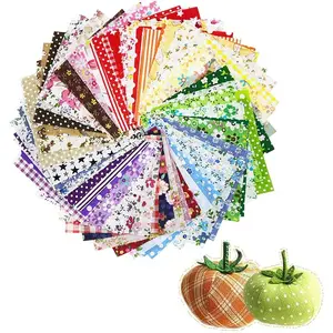 60 Pcs 4" x 4"(10cm x 10cm) Assorted Craft Fabric Bundle Squares Patchwork Fabric Sets for DIY Sewing Scrapbooking Quilting Dot Pattern