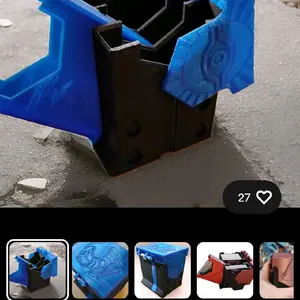 Yu-Gi-Oh! Side Deck Pop Out Deck Box Customizable Blue & Black Design for Collectors