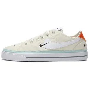 Nike Court Legacy Canvas Low-Top Sneakers for Men with Dual Swoosh, Breathable and Slip-Resistant Design