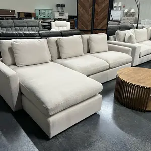 Arcadia plush feather reversible sectional