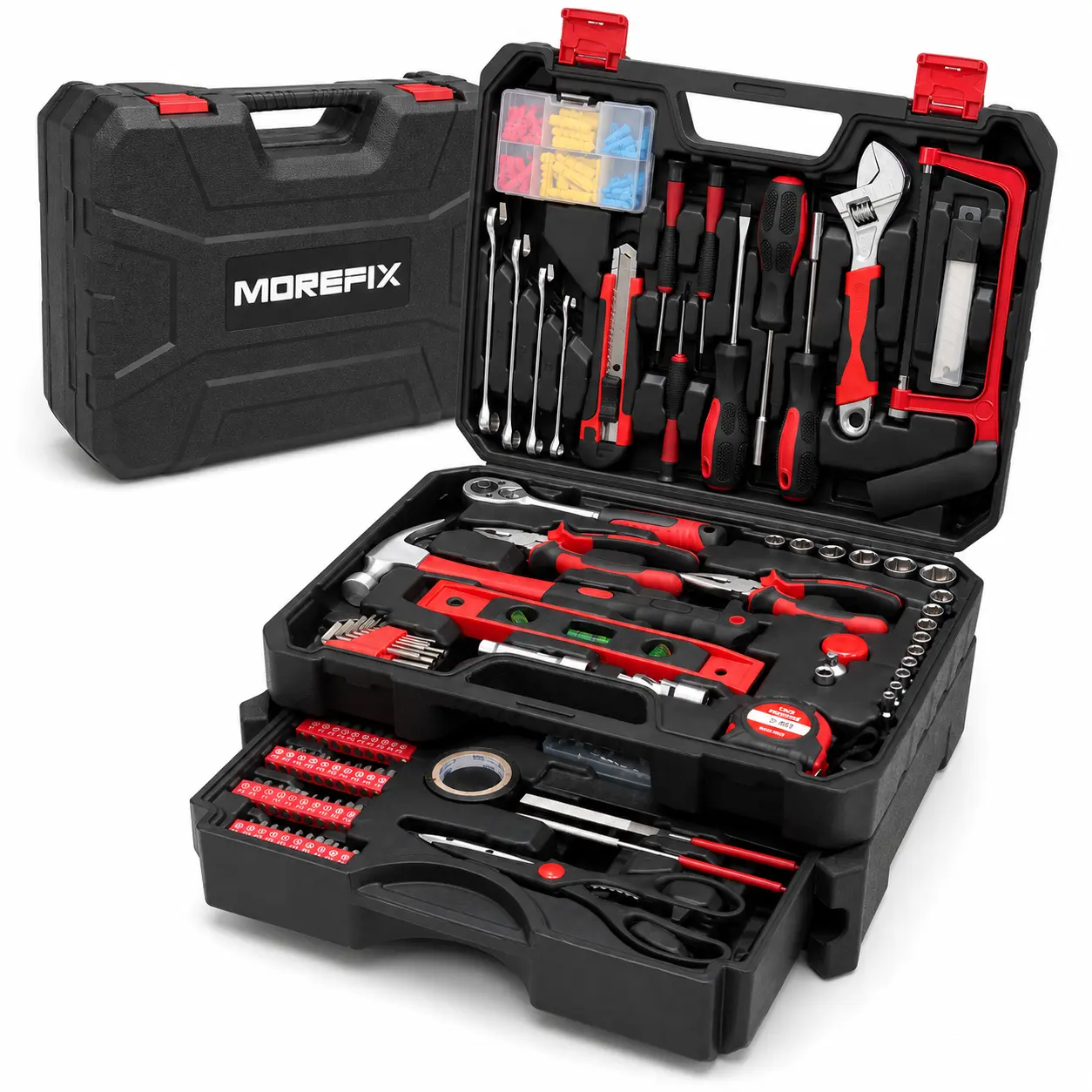 325PCS Complete Tool Kit - Hand Tool Set with Screwdriver Bits and Organizer Case for Homeowners, DIY Enthusiasts & Repair Jobs