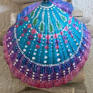 Hand painted scallop shell 4 Beachy coastal decor