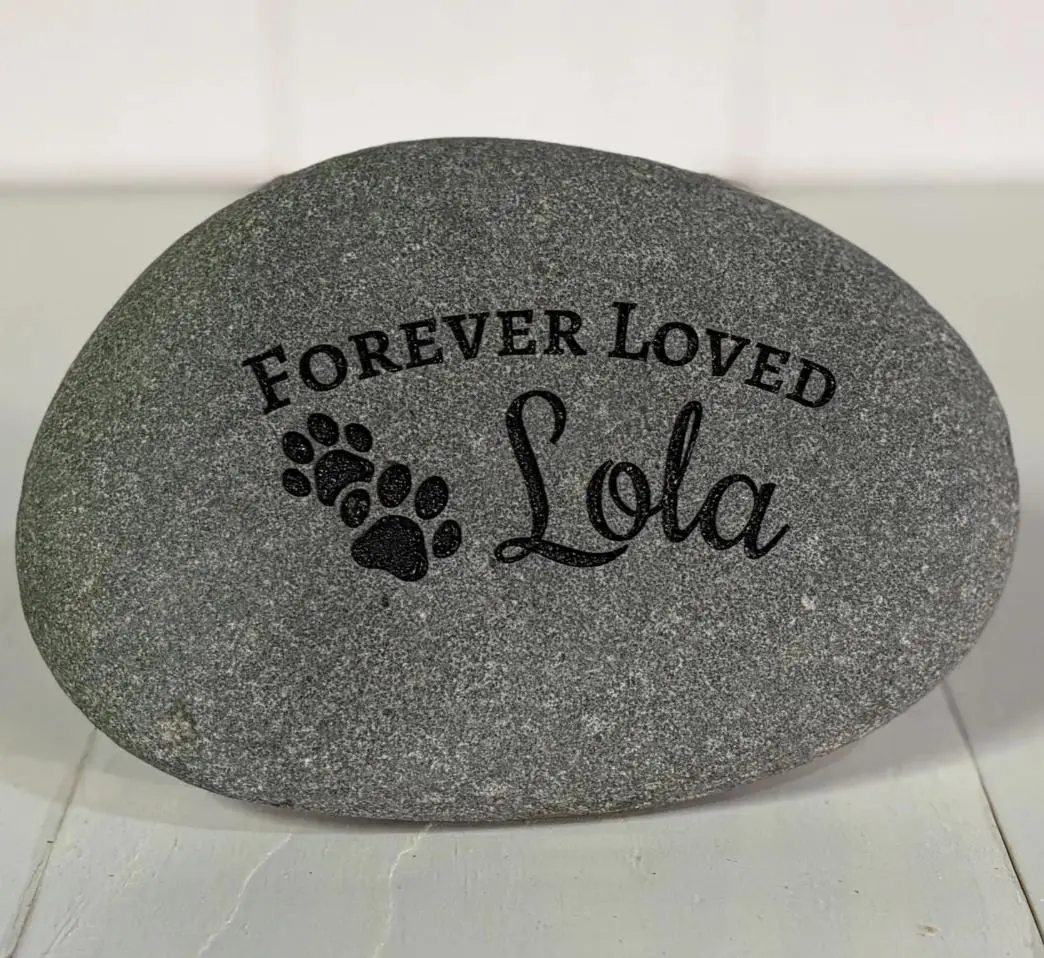Forever Loved Engraved Pet Memorial Stone - Various Sizes