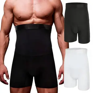 Menswear Tummy Control Shorts High Waist Panties Underwear Body Shaper Comfy Belly Girdle Boxer Briefs Plain Shapewear
