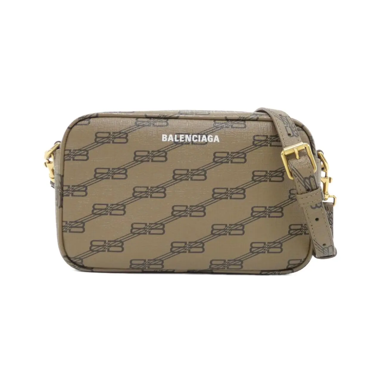 Pre-owned Balenciaga Canvas Shoulder Bags Signature BB Monogram Coated Shoulder Bag