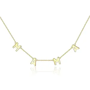 FLORIDECO Mama Necklace Gift for Mothers - Adjustable Chain Positive New Mom Present First Time Mom Jewelry Mothers Day Year-Round Gift Elegant Minimalist Design High-Quality Stainless Steel