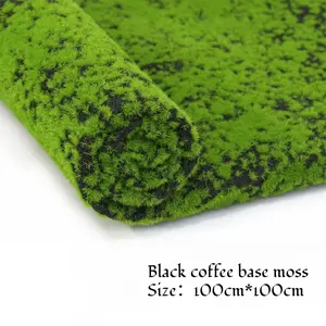 Black Coffee Base 1-meter By 1-meter Artificial Moss Artificial Turf Lawn Scene Window Display Decoration Outdoor Wedding Green Plant Wall Pearl Cotton Bonsai Moss