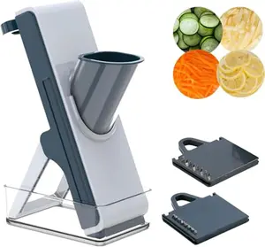 Slicer for Kitchen - Multifunctional Vegetable Salad Chopper, French Fry Cutter, Potato Slicer, Professional 3 in 1 Veggie Food Chopper with Container Utensils cheese  grater