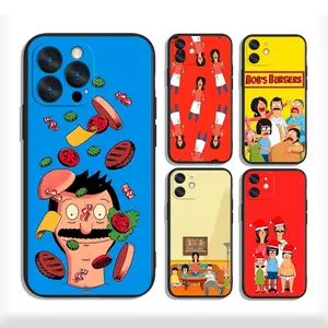 "Burger Family" Whimsical Cartoon Protective Case — Compatible with iPhone 11–17 Pro Max/Plus Series and Samsung Galaxy S23– Series