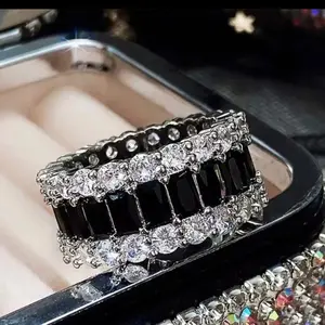 Genuine Onyx Number 5 Comfort Infinity Band Ring