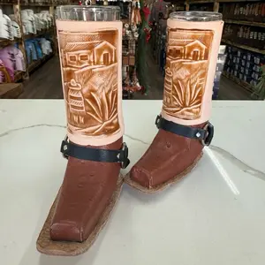 Tequilero Vaquero de Cuero – Estilo Western con Diseño de Bota