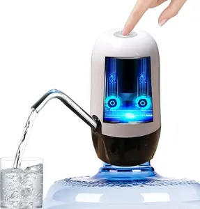 Double pump 5 Gallon Water Dispenser Portable Water Pump for 5 Gallon Bottle USB  Water Dispenser for 5 Gallon Bottle,Fast pumping speed, White