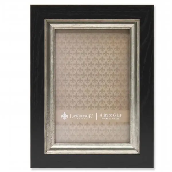 Burnished Silver Composite Picture Frame - Black, 0.67 in.