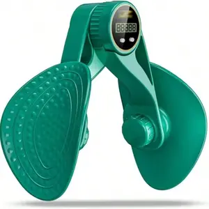 Women’s Inner Thigh Trainer, Pelvic Floor Exercise Equipment with Resistance Band, Three-Level Intensity, and Counter Display for Kegel Exercises