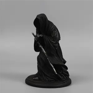 Gothic Resin Reaper Figurine, Robe Death God Nordic Style, Mysterious Dark Decorative Ornament, Handmade Shadow Sculpture