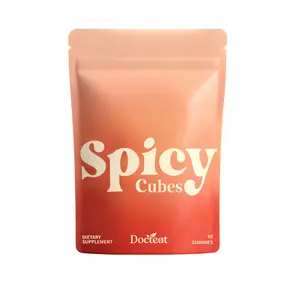 Spicy Cubes Dailies-Spicy Cubes Gummies Maca RootExtract,L-Theanine,Caffeine & Ginger No Live Cultures