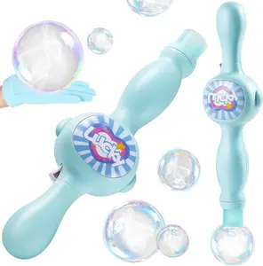 Bubble Machine for Kids，Elastic Bubble Fog Wand, Fog Bubble Machine, Kids Automatic Smoke Bubble Maker，Interactive  Toy with，Fog Bubble Machine Wand with LED Lights  Music
