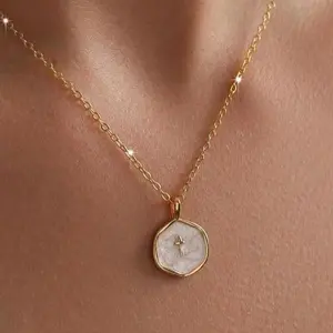 Women's Gold Cross Necklace, Exquisite Simple Cross Pendant with Enamel and Cubic Zirconia Gemstones, Elegant, Hypoallergenic Brass Jewelry, Suitable for Party and Daily Wear, Black Friday Christmas woman girl holiday gift charm cubic zirconia gem hypoall