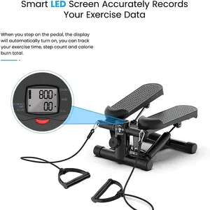 Resistance Bands Mini Stepper | Stair-Style Home Fitness Machine | Small Space Design running boards exercise equipment gym