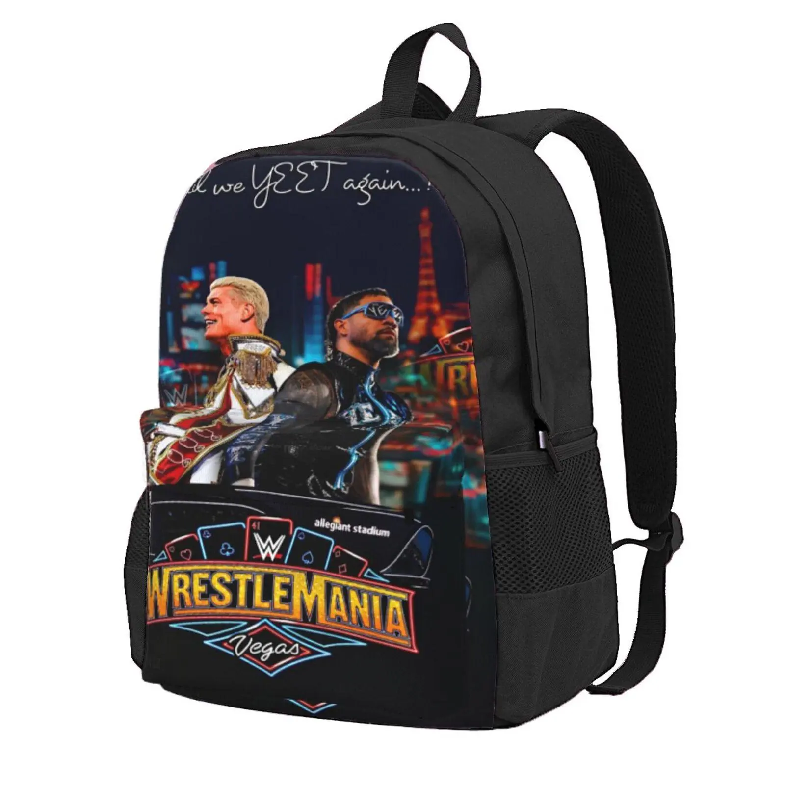 WWE Kids Backpack Jey Uso Large Capacity Daypack wwe merch Multi‑Pocket Water‑Resistant Bag for School, Travel & Outdoor Hiking, Ider Gift for Students