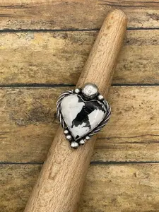 Ava-White Buffalo Turquoise Heart Ring