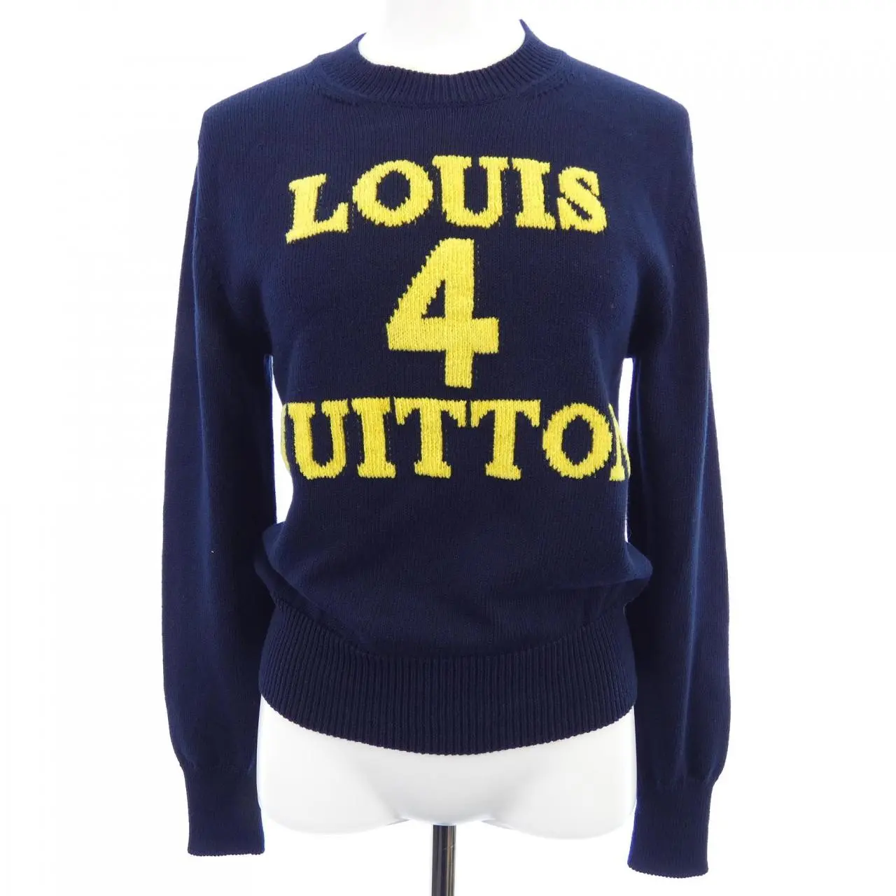 Pre-owned Louis Vuitton Cashmere Small Leather Goods Blend Knit Pullover