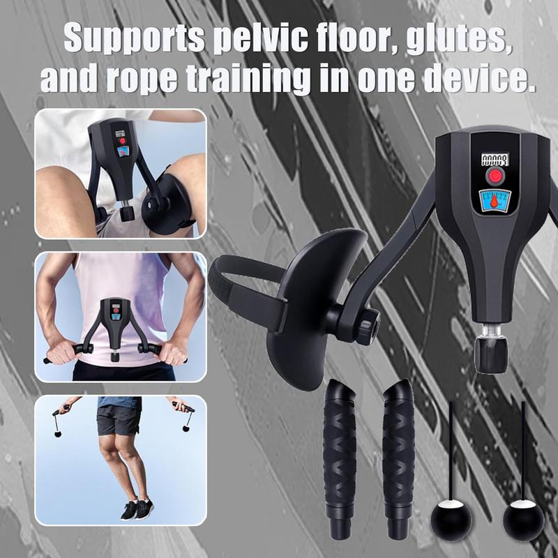 Hiyoga Thigh Trainer 0-132 lbs Adjustable Resistance Pelvic Floor Muscle Kegel Exerciser, Thigh Exerciser & Booty Trainer for Women & Men, Pelvic Floor Exercise Workout Machine