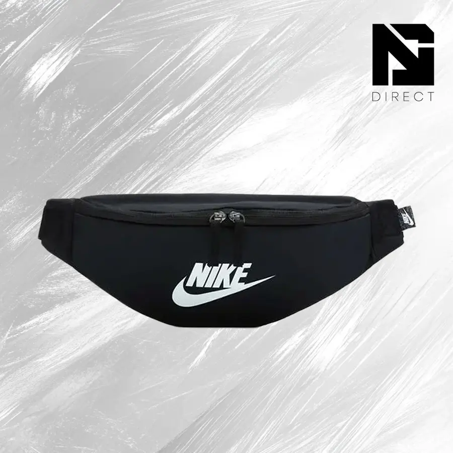 Nike Heritage Waist Pack Black - Sweat-Wicking Gym Stuff - Ideal for Yoga, Running - All-Seasons Sport Accessory - Back to School - DB0490 010