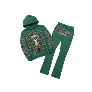 Fields Green Hoodie/Stacked Pant Track Set