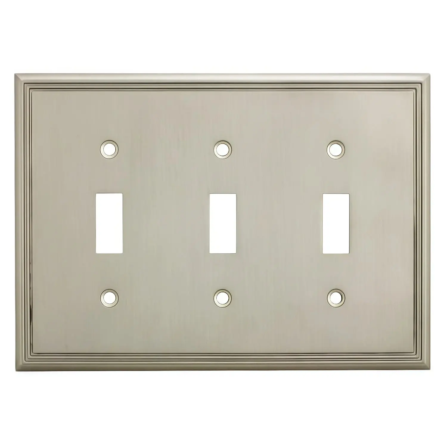 Cosmas 65005-SN Satin Nickel Triple Toggle Switchplate Cover